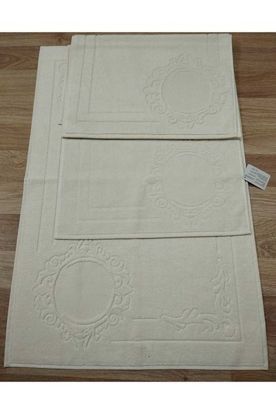 HMZ 3 Piece Textile Embroidered Bathroom Set - Rust Rust and Hand Towel