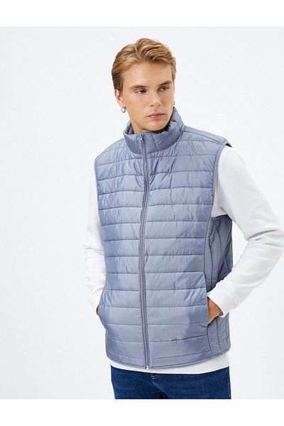 Koton Puffer Vest High Collar Pocket Detailed Zipper