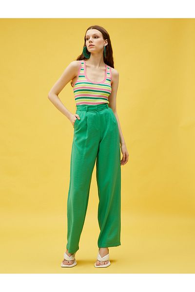 Koton Plisované kalhoty Pocket Palazzo