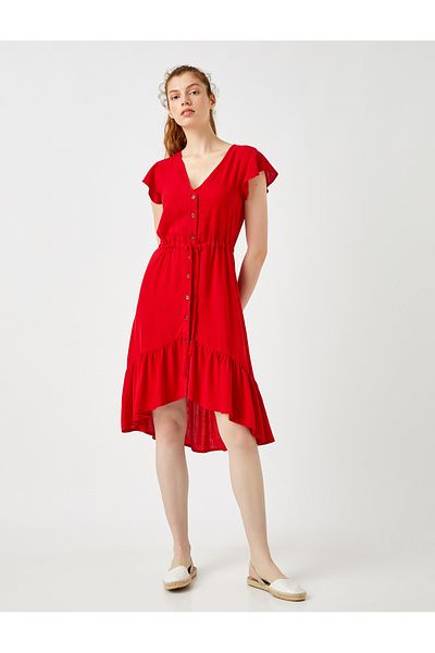 Koton Trägerkleid aus Leinenmischung