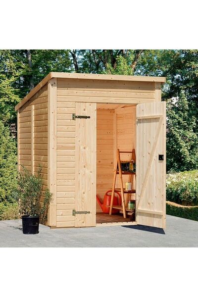 BERZZ BUĞLEM AHŞAP BAHÇE DEPOLAMA DOLABI DEPO ARDİYE ALET DOLABI BAHÇE ODASI ÇOK AMAÇLI