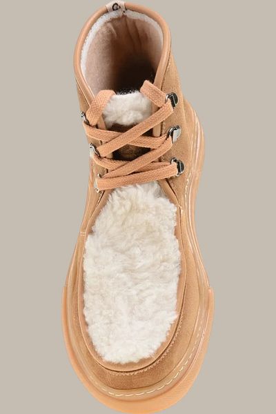 Flow Misseale Leather + Textile Tan Women's Boots Burgos