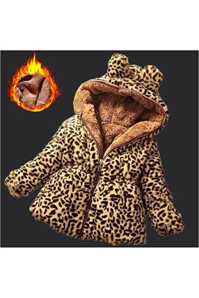 KIZ ÇOCUK LEOPAR DESENLİ  KÜRK