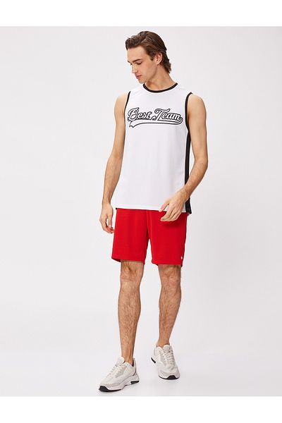 Koton Sportler-Tanktop mit College-Aufdruck und Rundhalsausschnitt