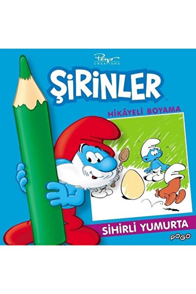 Destek Yayınları Sihirli Yumurta Hikayeli Boyama - Şirinler