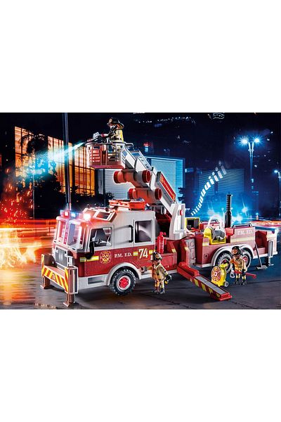 Playmobil - Masina De Pompieri Cu Scara Turn