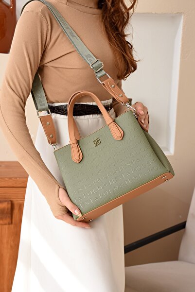 Just Polo Şık Spor Model Suya Dayanıklı Çok Bölmeli Çağla Yeşil Rengi Kadın E...