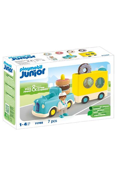 Playmobil Junior - Camion de stivuit si sortat cu gogosi