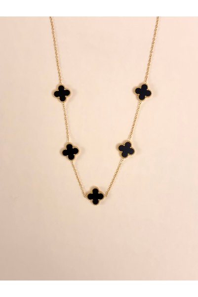 Sense Jewelry Elegant Mother of Pearl - Gold Color Necklace with White, Black...