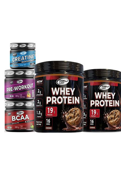 Conlast Pack of 2 Whey Protein - 400G/Bcaa 300G/Creatine 120G/Pre-Workout 300g