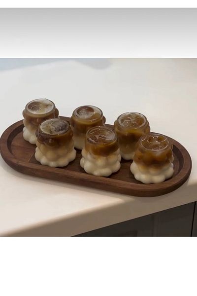 tafce 6-Piece Bead Coffee Side Cup 6 Pieces Mini Grape Cups Bead Shaped Coffee Side Presentation Cup
