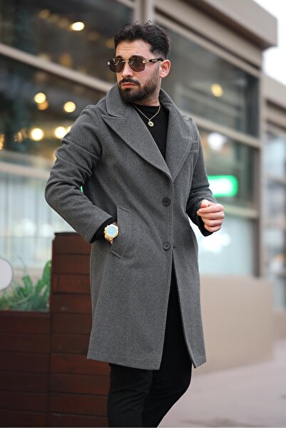 MİS MODA معطف شتوي طويل كبير الحجم للرجال