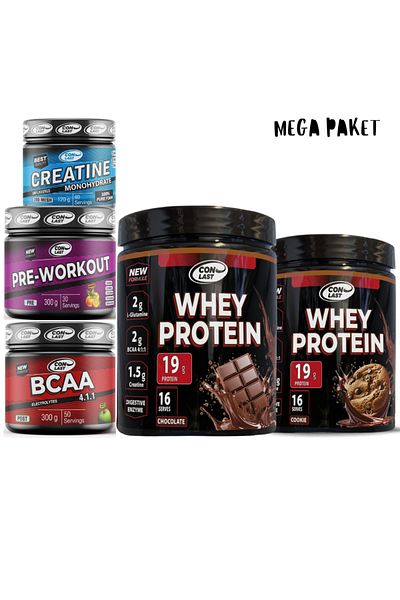 Conlast Pack of 2 Whey Chocolate with Cookie/Bcaa 300G/Creatine 120g