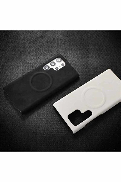 Wevox Samsung Galaxy S23 Ultra Uyumlu Deri Magsafe Kılıf Yüksek Kaliteli Kablosuz Şarj Destekli Manyetik