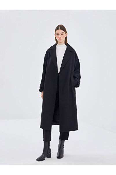 LC Waikiki LCW Modest Jacket Guler Palton pentru femei Stamp