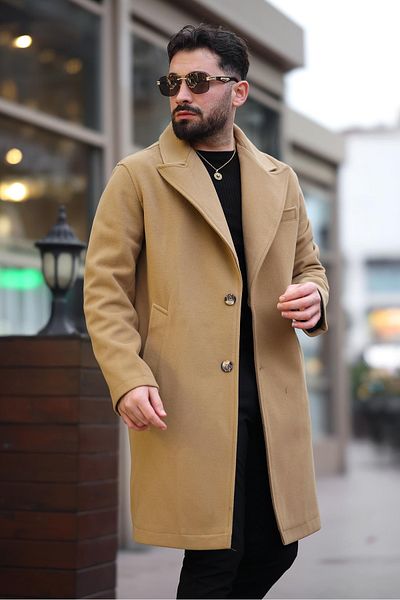 MİS MODA معطف شتوي طويل كبير الحجم للرجال