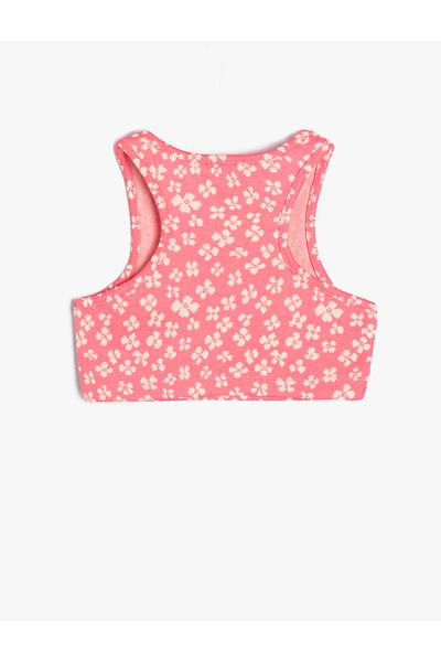 Koton Thick Strap Crop Floral Printed Tank Top