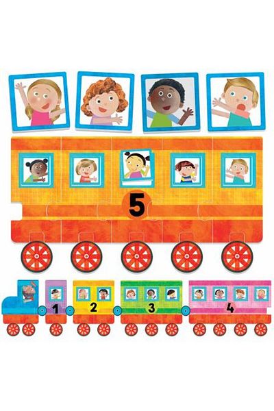 Headu Ecoplay - Puzzle Micul Tren 123