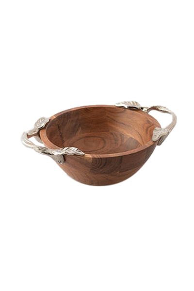 Dania Serving Bowl Brown/Silver 20x20x8cm
