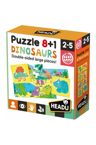 Headu Teacher Tested - 8 si 1 Puzzle Dinozauri