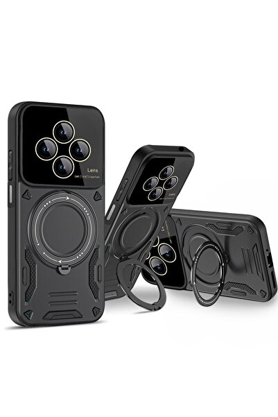 Hatreds Xiaomi Redmi 14C Kılıf Kamera Korumalı Renkli Standlı Kılıf