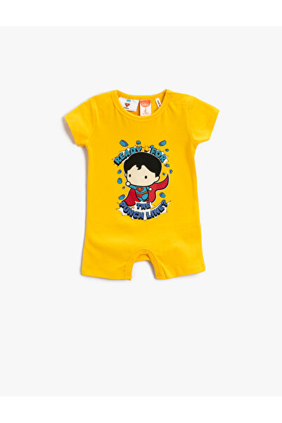 Koton Shorts, Overalls, geknöpft, kurzärmlig, Baumwolle, bedruckt mit Superman-Lizenz