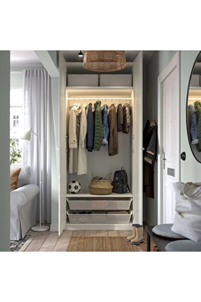 IKEA gardırop, beyaz, 100x60x236 cm