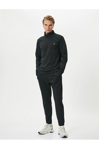Koton Jogger Sweatpants - Stitching Detail, Waist Laces and Pockets