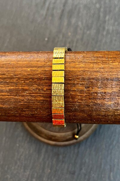 Bybeycan Dikdörtgen Model Bronz Bileklik By-8579