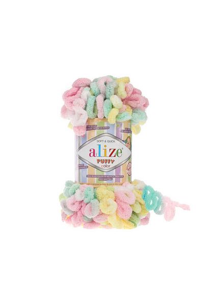 Alize 5862 Μοντέλο Puffy Colorful 5 Λευκός φορέας