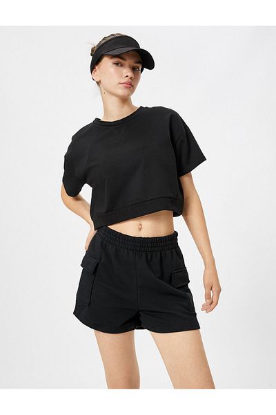 Koton Sports Crop T-Shirt Crew Neck Short Sleeve