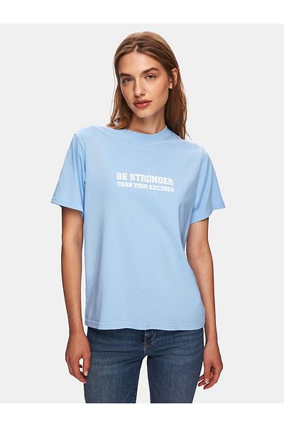 Ltb Slogan Short Sleeve Blue T-Shirt