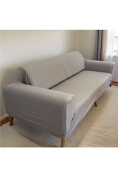 Güzel Aral Mink Colored 3.3.1.1 Honeycomb Patterned Sofa Cover