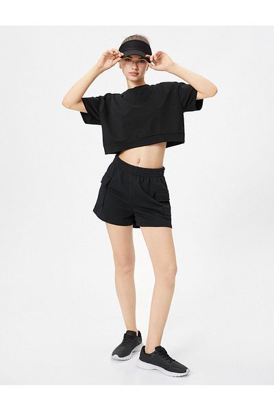 Koton Sports Crop T-Shirt Crew Neck Short Sleeve