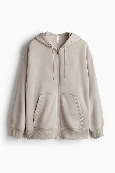 H&M Oversized zip-through hoodie