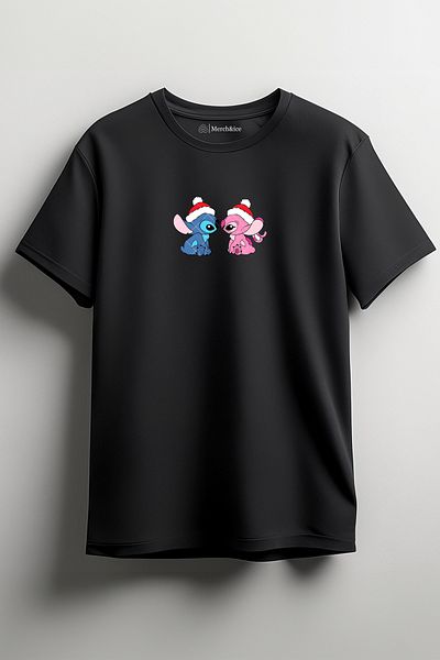 SM Satranç Medya Αγαπητό Unisex Χριστουγεννιάτικο T-Shirt με Χριστουγεννιάτικο Καπέλο - Στιτς