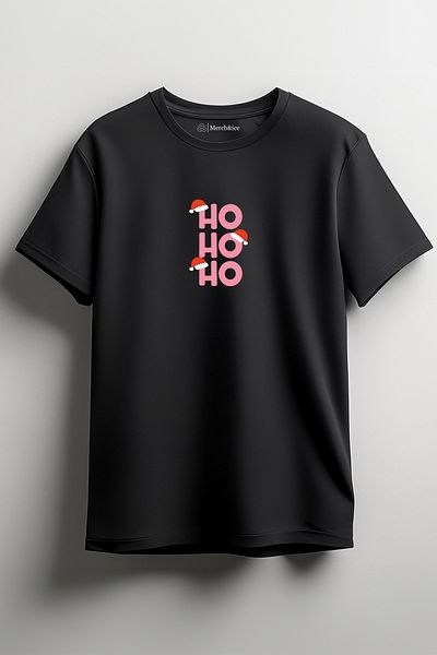 SM Satranç Medya Χο χο χο Πρωτοχρονιάτικο μπλουζάκι Unisex με στάμπα