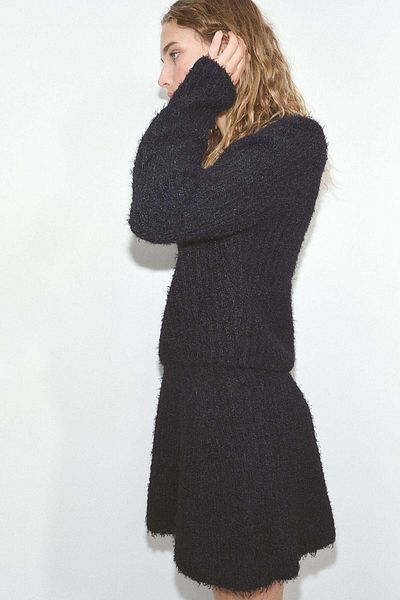 H&M Shoulder-pad fluffy-knit jumper