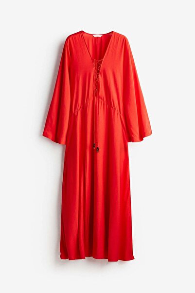H&M Lace-up kaftan dress