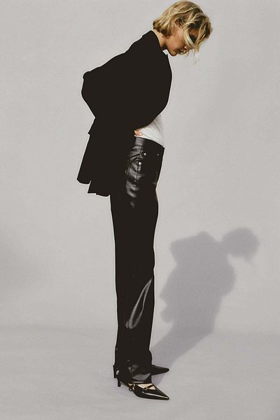 H&M Straight coated trousers