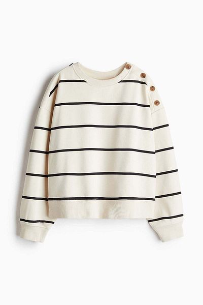 H&M Button-detail sweatshirt