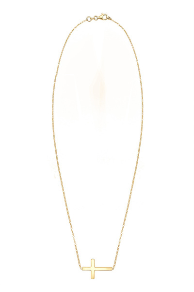 ELLI Elegantní dámský náhrdelník s křížkem a přívěskem ze sterlingového stříbra 925