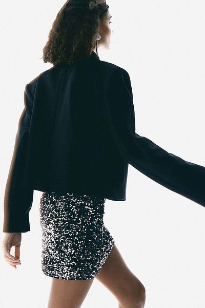 H&M Sequined mini skirt