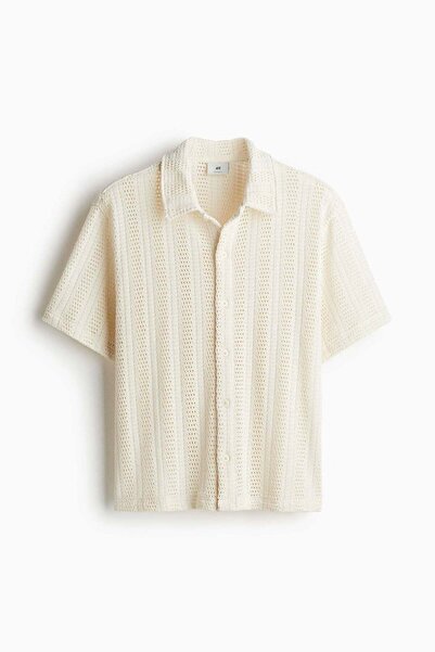 H&M Regular Fit Crochet-look shirt