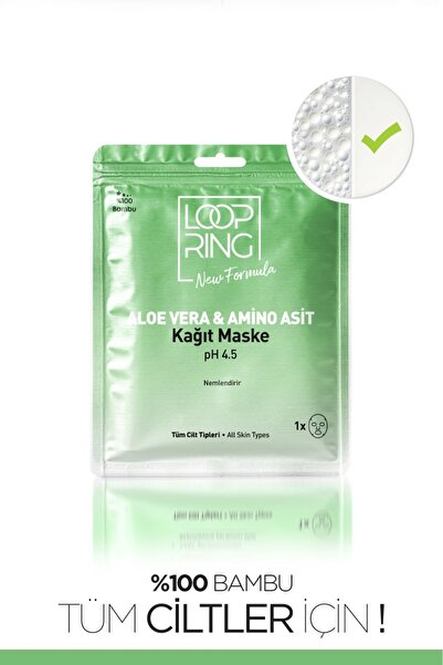 Loopring Cosmetic 3 Adet Aloe Vera & Amino Asit Nemlendiricili Kağıt Maske
