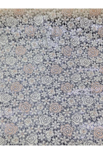 Başak Ev Tekstili Culoarea crem PVC Trim Lace Runner - Acoperire pentru rafturi și dulapuri