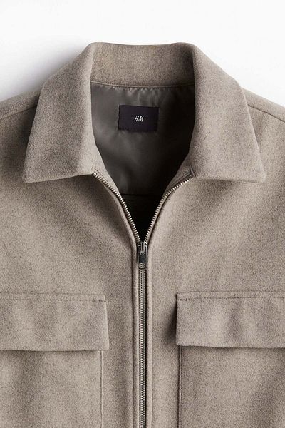 H&M Regular Fit Zip-through overshirt
