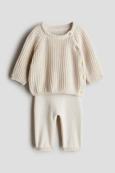 H&M 2-piece knitted cotton set