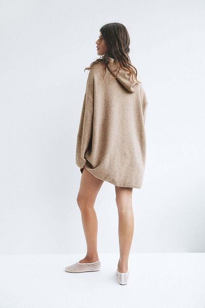 H&M Hooded fine-knit dress
