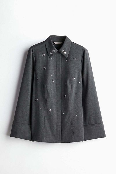H&M Rhinestone-embellished shirt